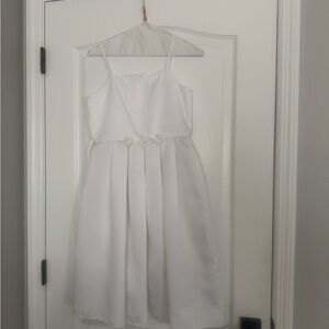 Girls’ First Communion Dress, size 14, worn once. Comes w/bolero jacket & viel.
